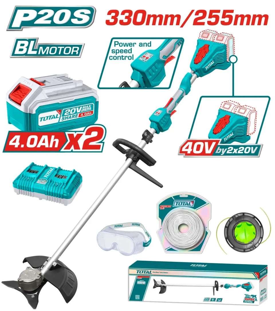 Аккумуляторный триммер Li-Ion, 20В TOTAL TSTLI200285
