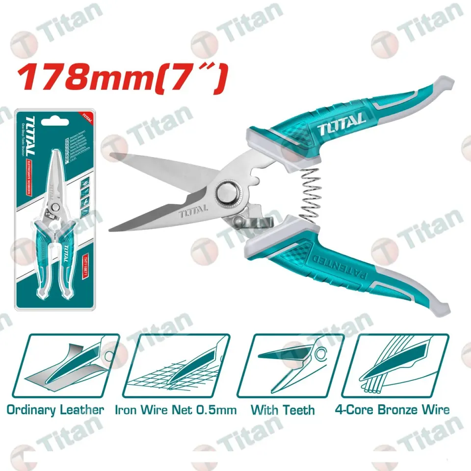 Ножницы электрика (электромонтажные) 178mm TOTAL THT117871