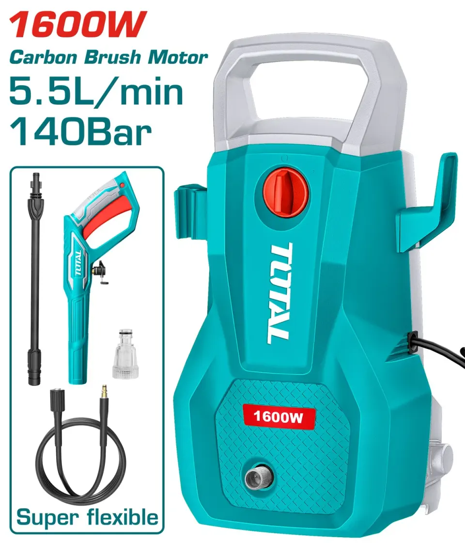Мойка высокого давления,220-240В50/60Гц,1600Вт,140бар (2030psi),5,5л/мин TOTAL TGT11336