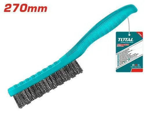 Щётка (корщетка) ручная 270мм, 5-рядная, стальная проволока TOTAL TAC3804051