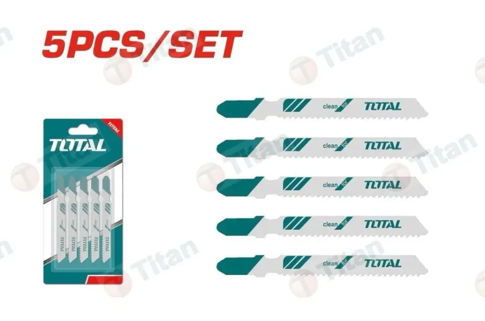 Набор пилок для лобзика по металлу 5 шт, 12TPI HSS TOTAL TJSBT118B