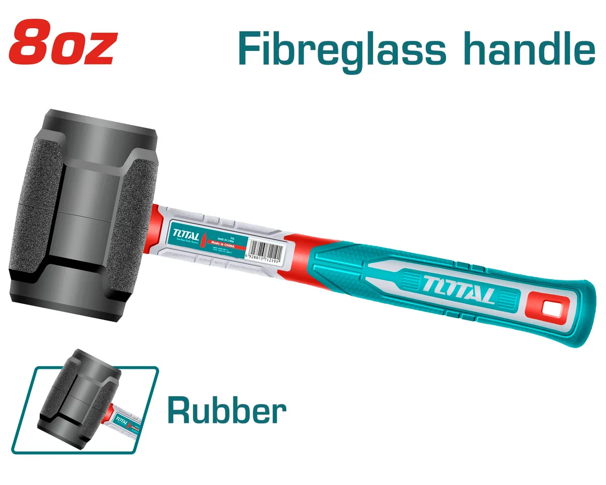 Киянка резиновая 220 г TOTAL THRUH6808