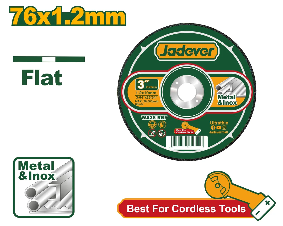 Диск отрезной по металлу 76мм JADEVER JDAC1361
