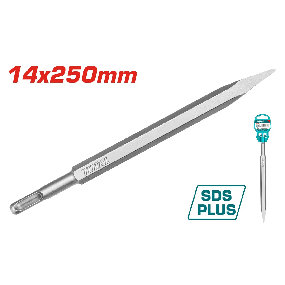 Зубило SDS plus 15x250мм TOTAL TAC1511141