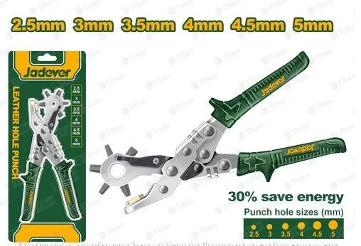 JDLH1801 Дырокол, пробойник, для кожи (2,5-3-3,5-4-4,5-5 мм) JADEVER