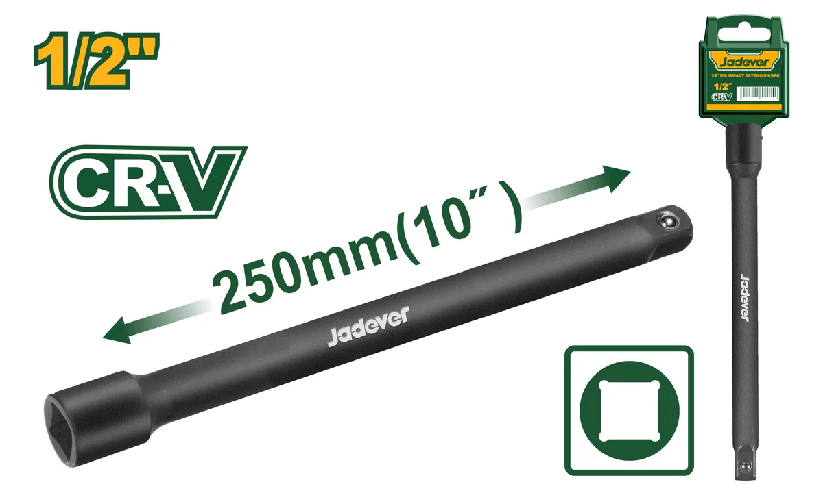 Удлинитель для воротка ударный Dr. 1/2",длина:10"(250мм) Jadever JDMS5210