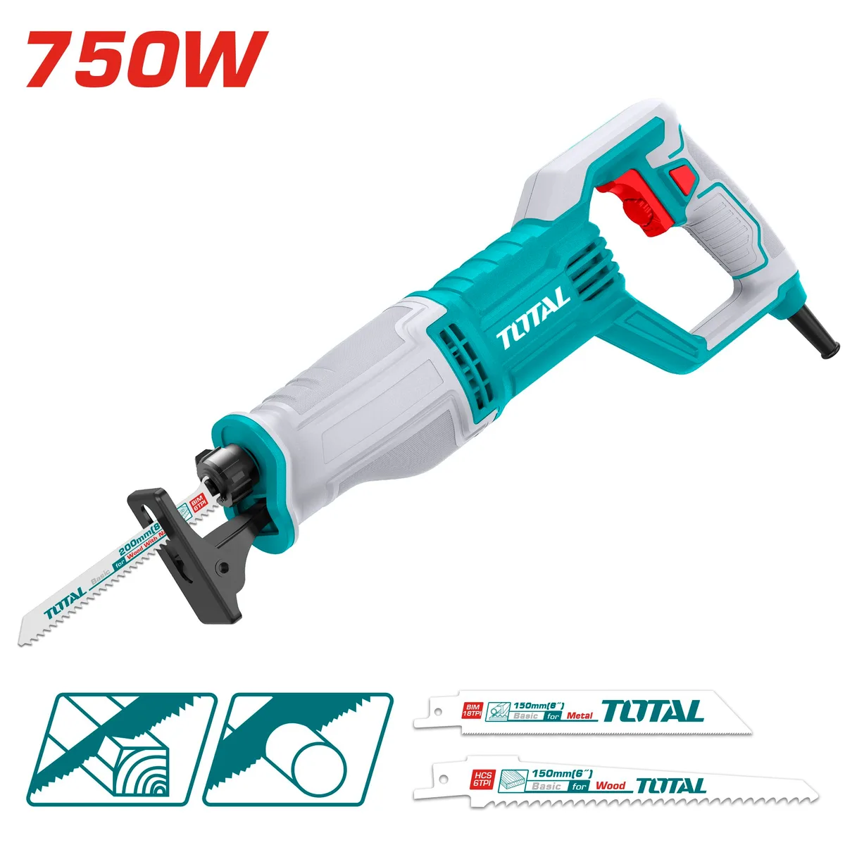 Сабельная пила 750W TOTAL TS100756