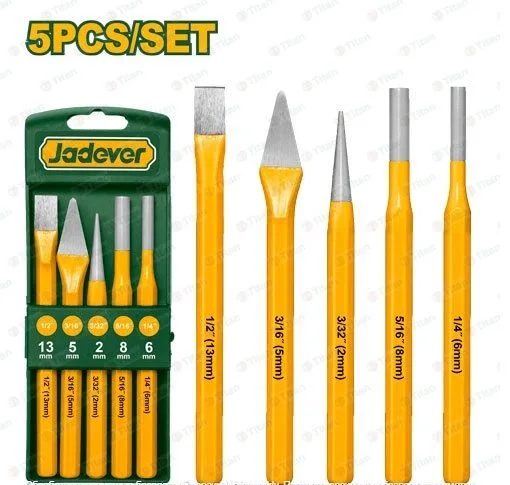 JDCC8395 Набор зубил и выколоток 5шт JADEVER