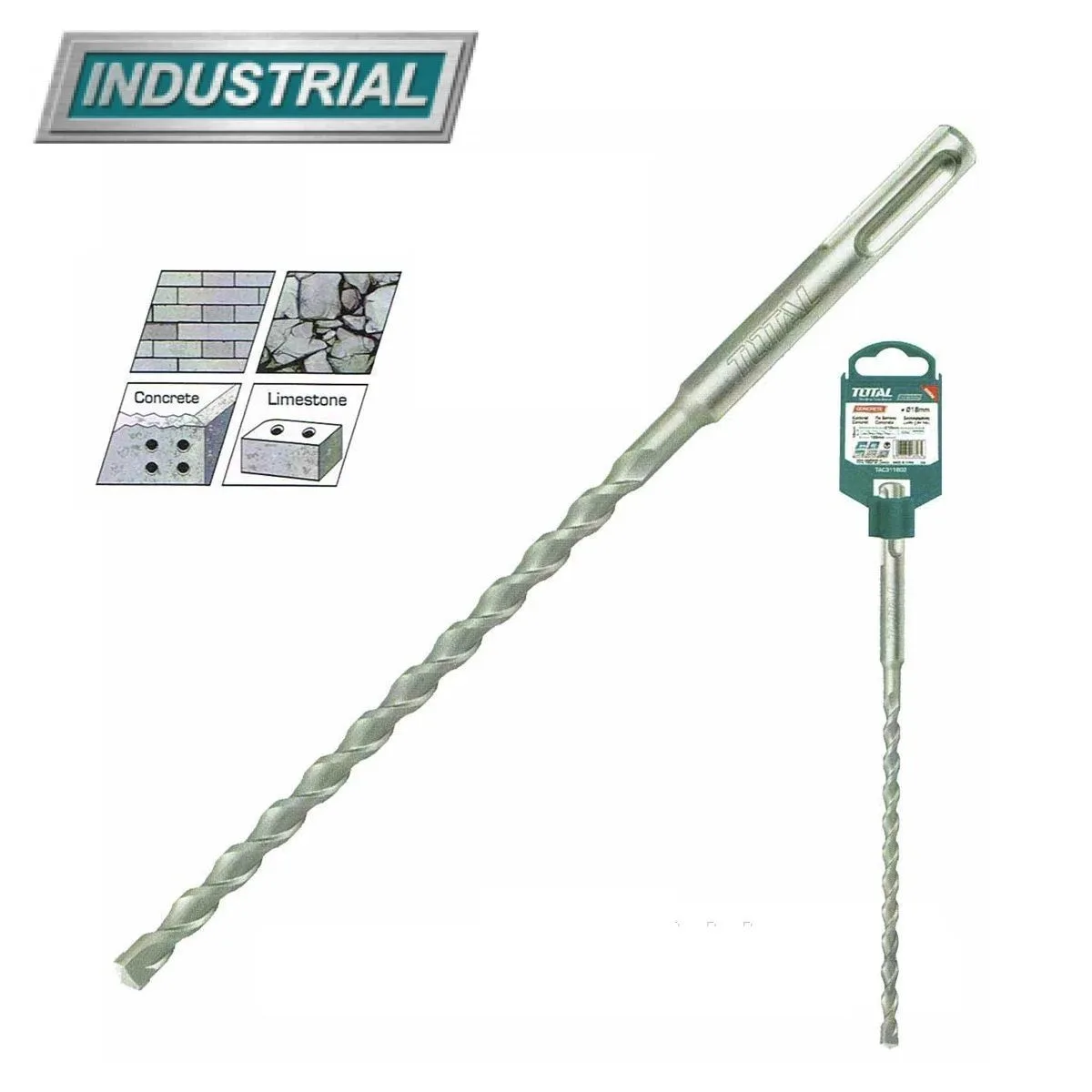 TAC310602 Сверло ударное по бетону, бур 6 X 160mm,SDS plus TOTAL