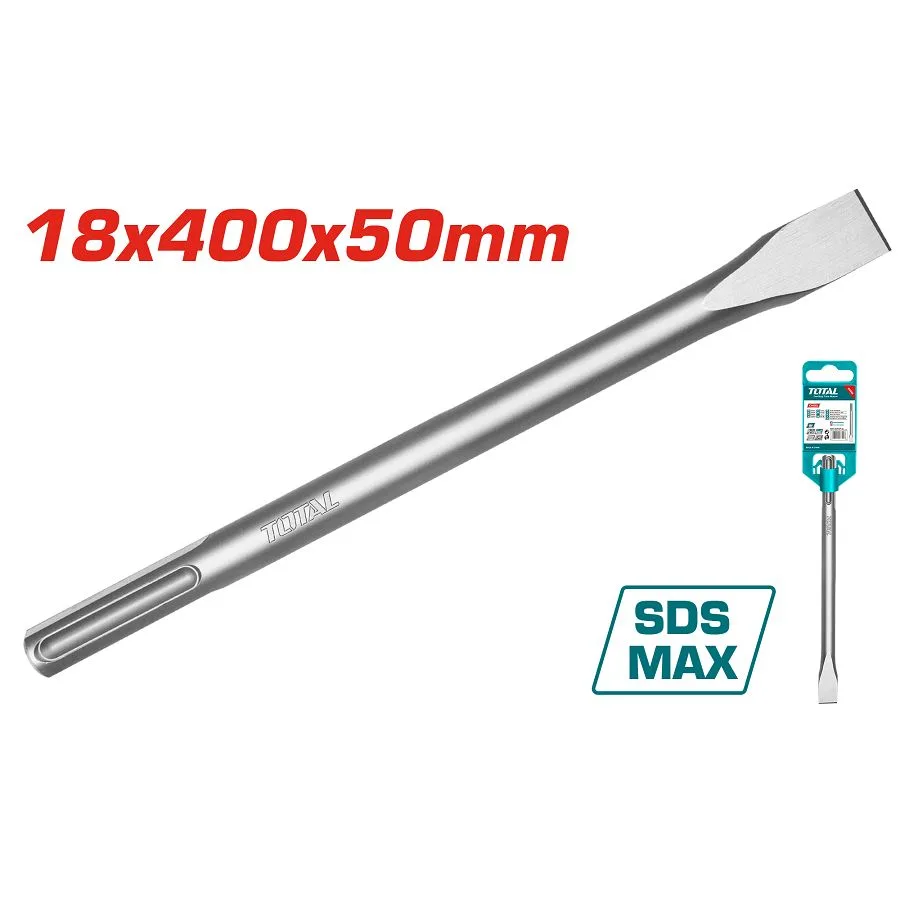 Долото (зубило) плоское для перфоратора 18X400X50mm (SDS MAX) TOTAL TAC15221822