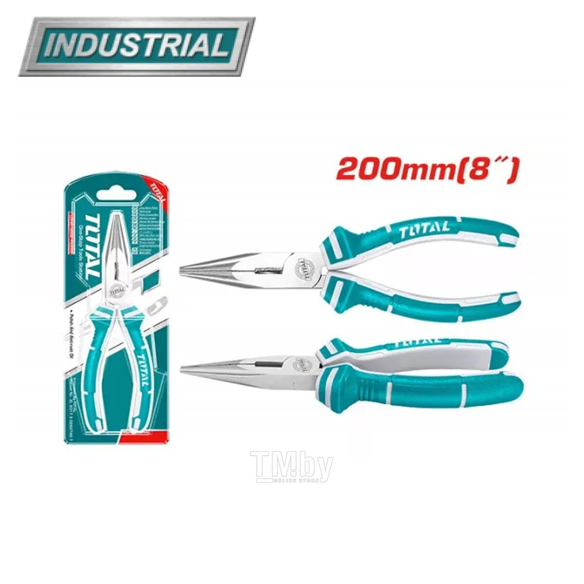 THT120806P Тонкогубцы комбинированные 8"/200mm, TOTAL