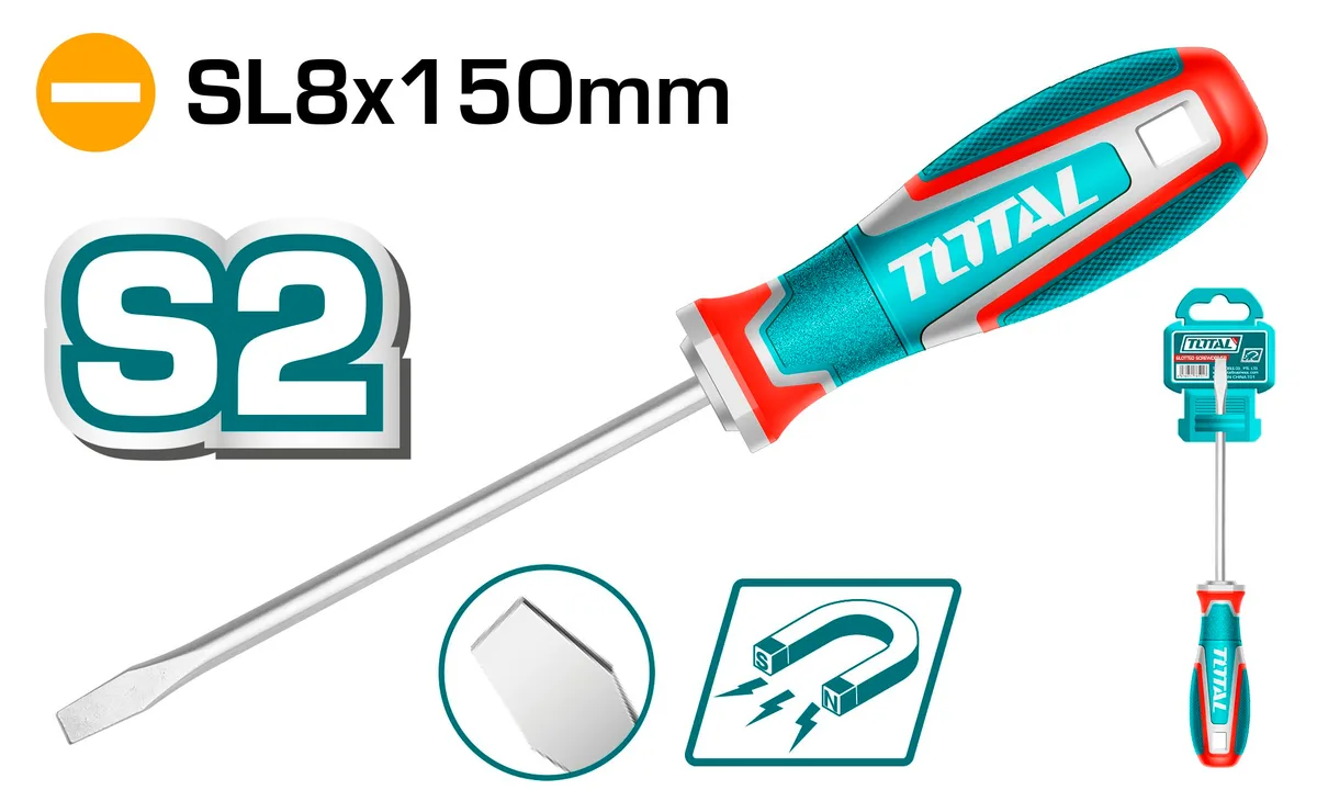 Oтвертка прямая SL8 150 мм TOTAL TSDSL8150