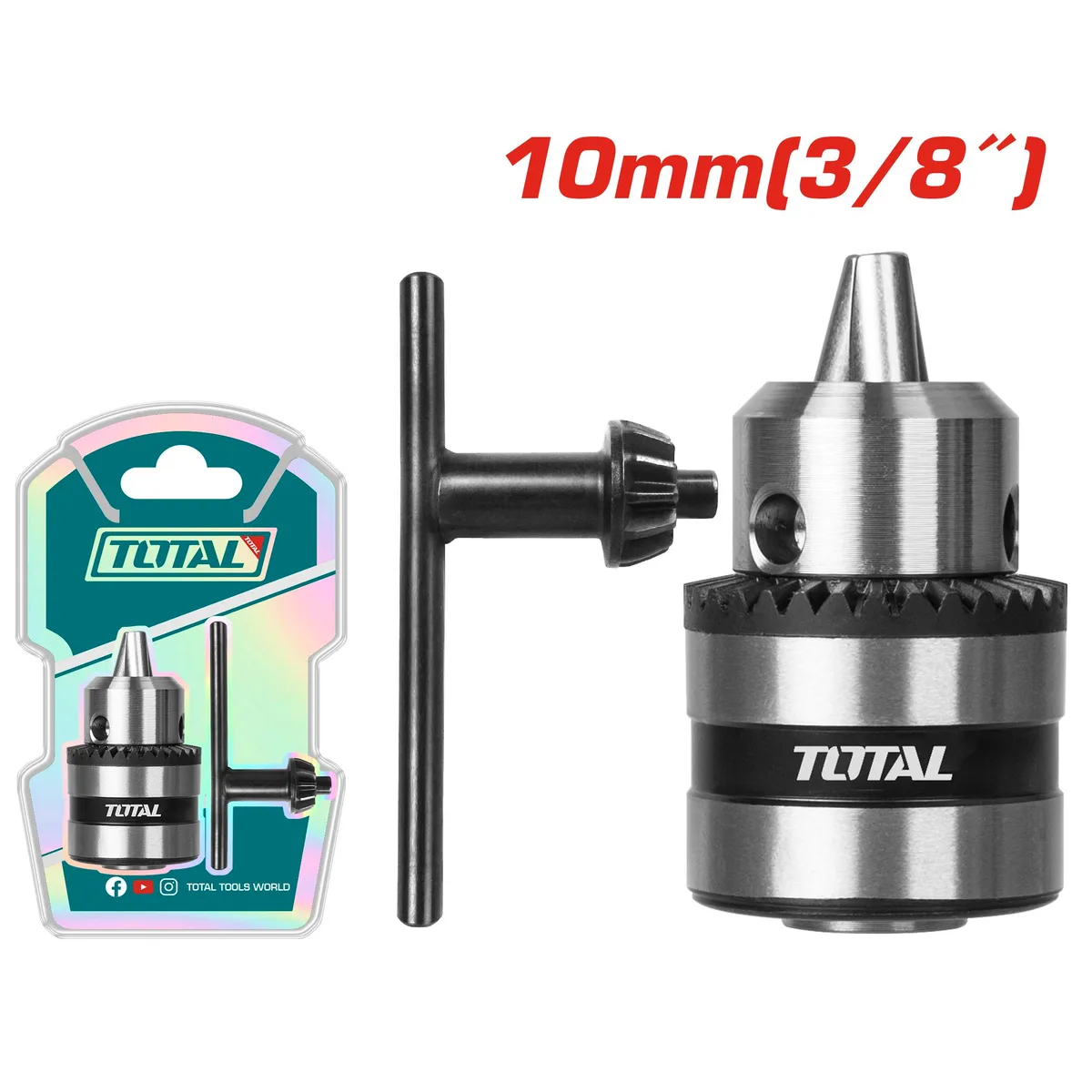 Патрон для дрели 1.5 - 10мм, 3/8" TOTAL TAC451001