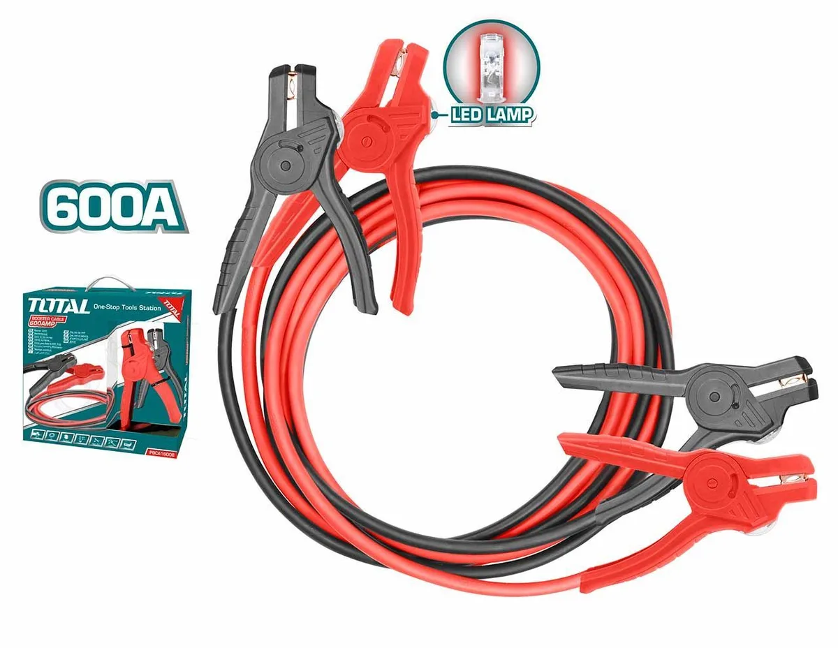 Провода пусковые для прикуривания 600AMP (длина провода 3,0 м) TOTAL PBCA16008L